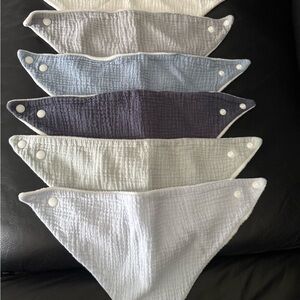 Kids' Olive Green and Rust Bottomsbaby muslin bibs and swaddle blankets